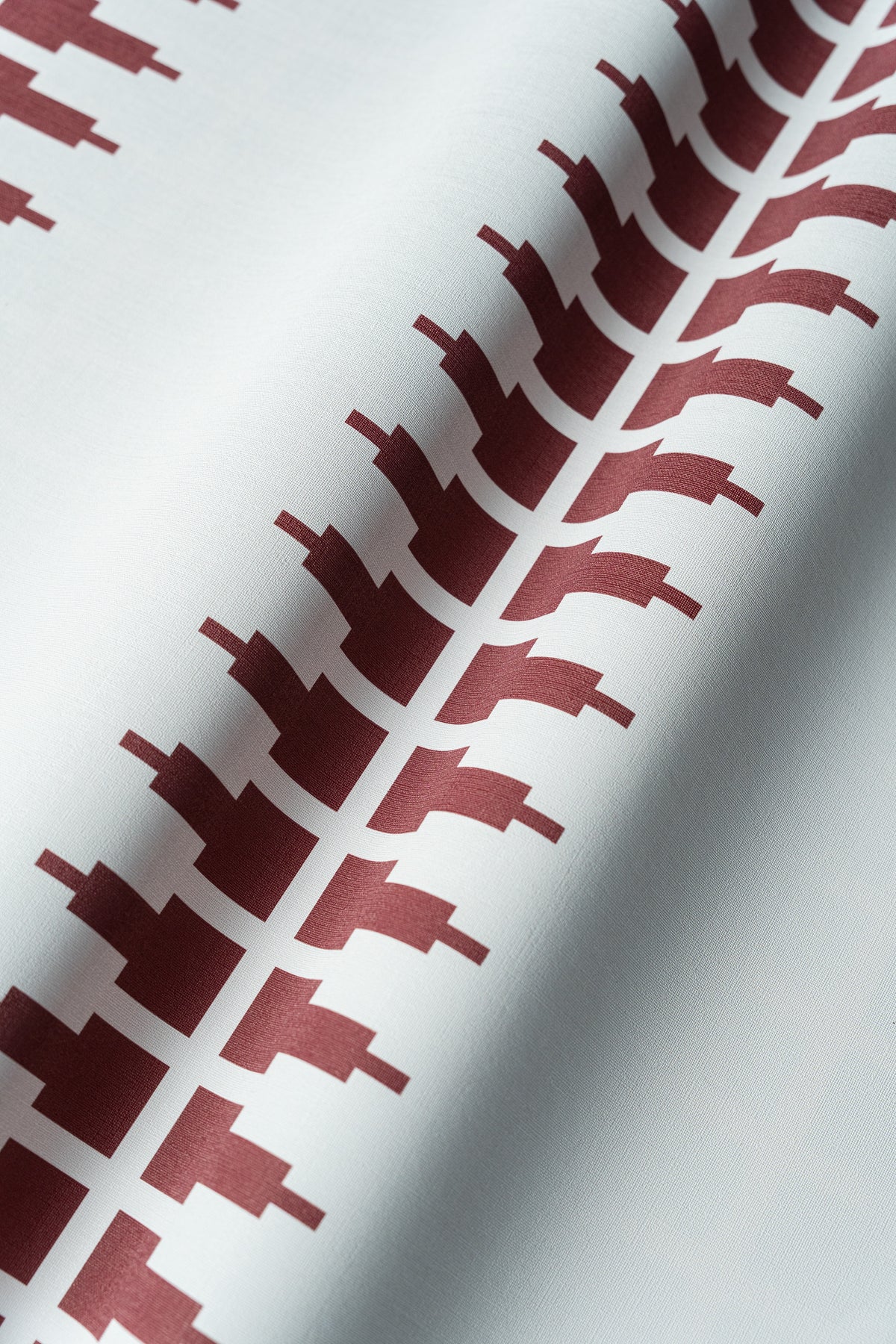 Carta da parati Ornament Line Clay Brick Red