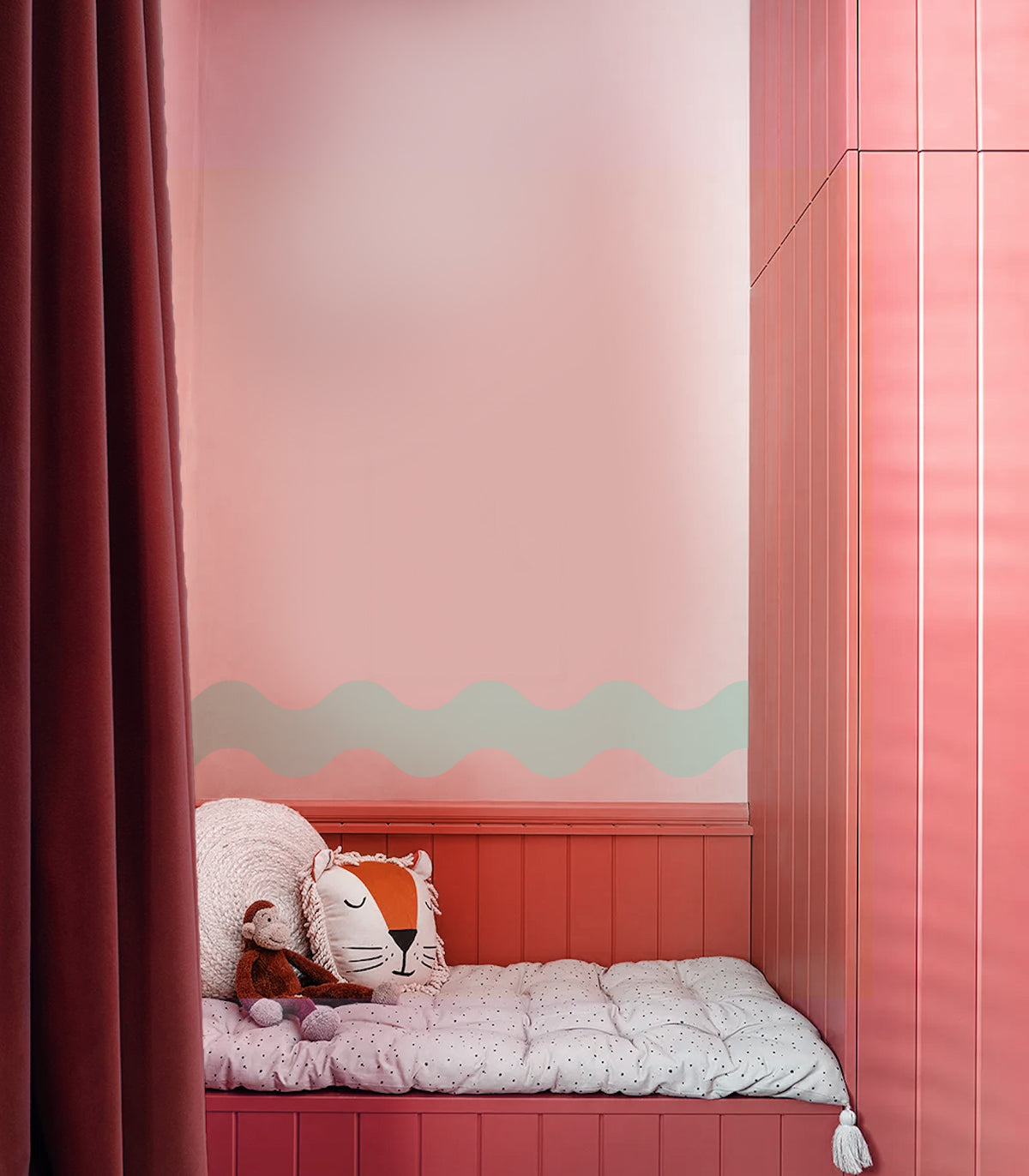 Border Double Wave Calm Soft Mint - Wallcolors®