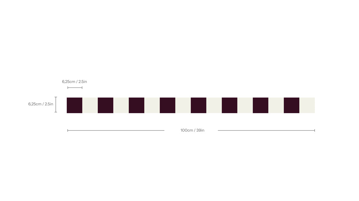Border Square Dark Plum - Wallcolors®