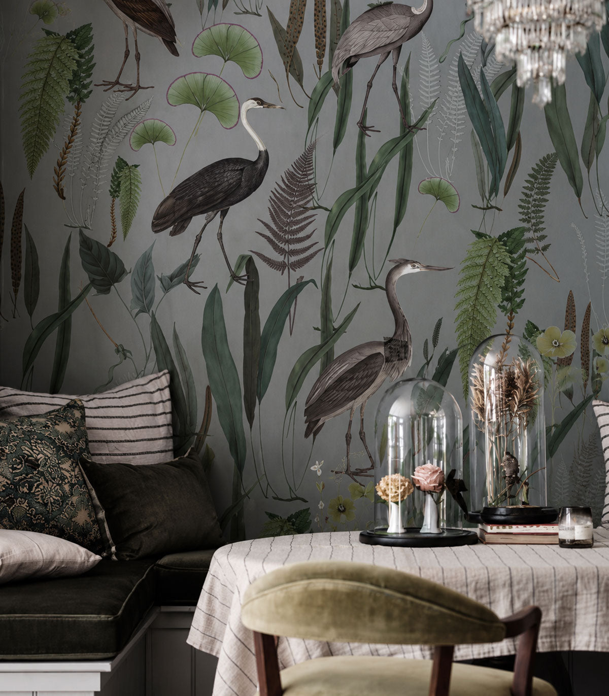 Carta da parati Calm Heron Mint