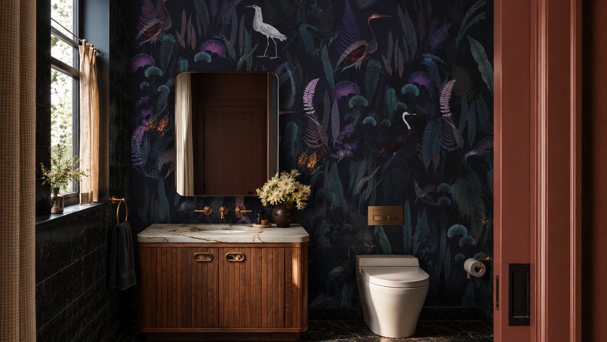 Carta da parati Calm Heron Purple