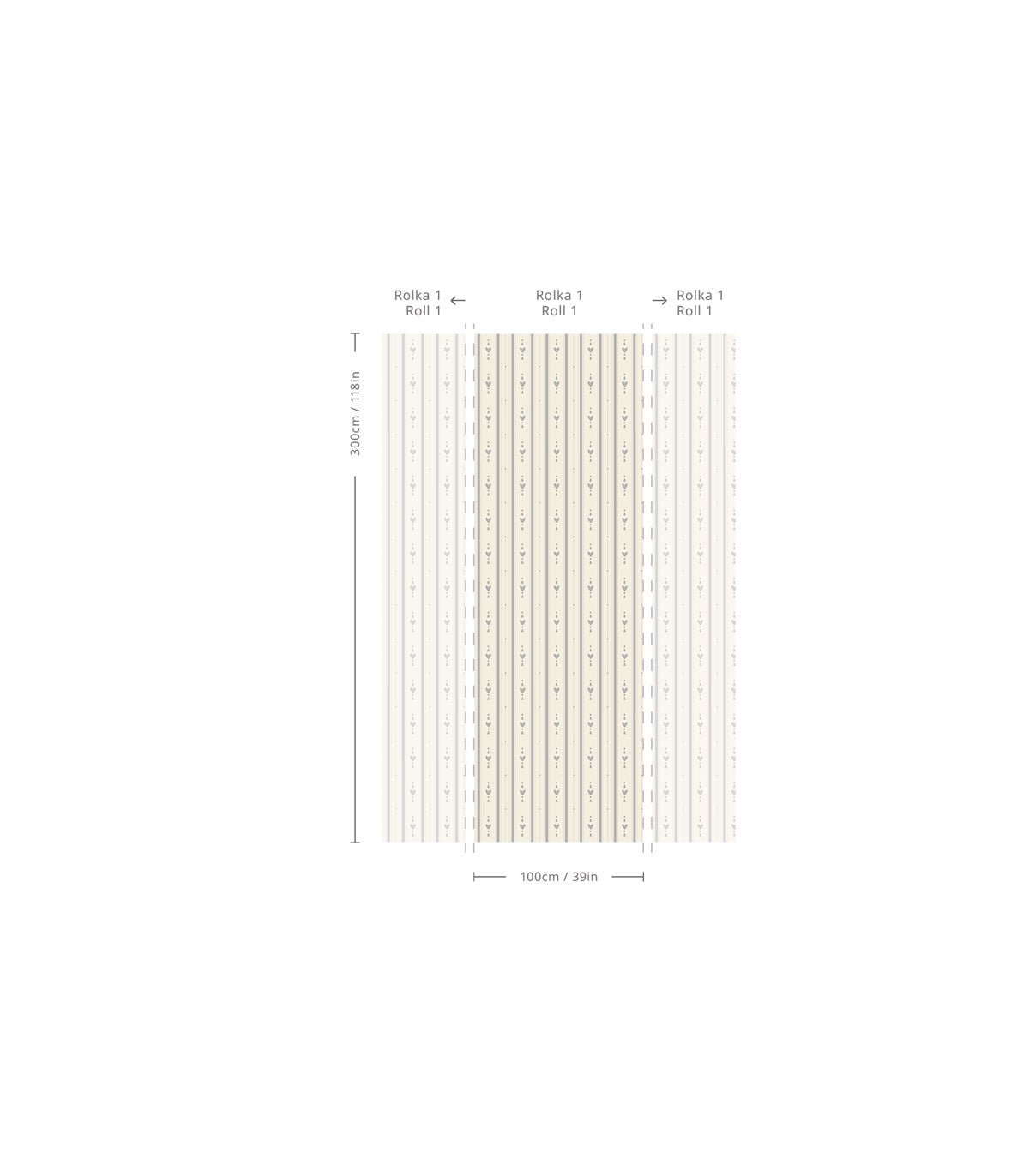 Tapeta Cottage Stripe - Wallcolors®