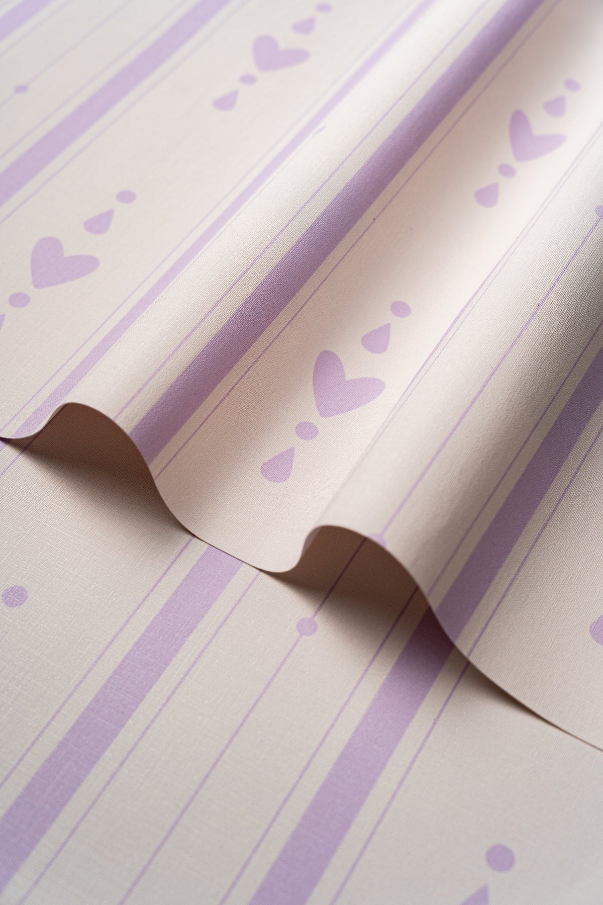 Carta da parati Cottage Stripe Lilac Veil