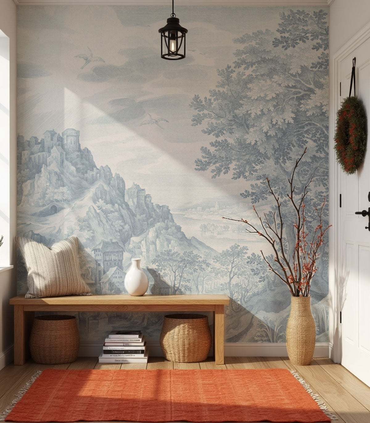 Tapeta Ethereal Forest Blue