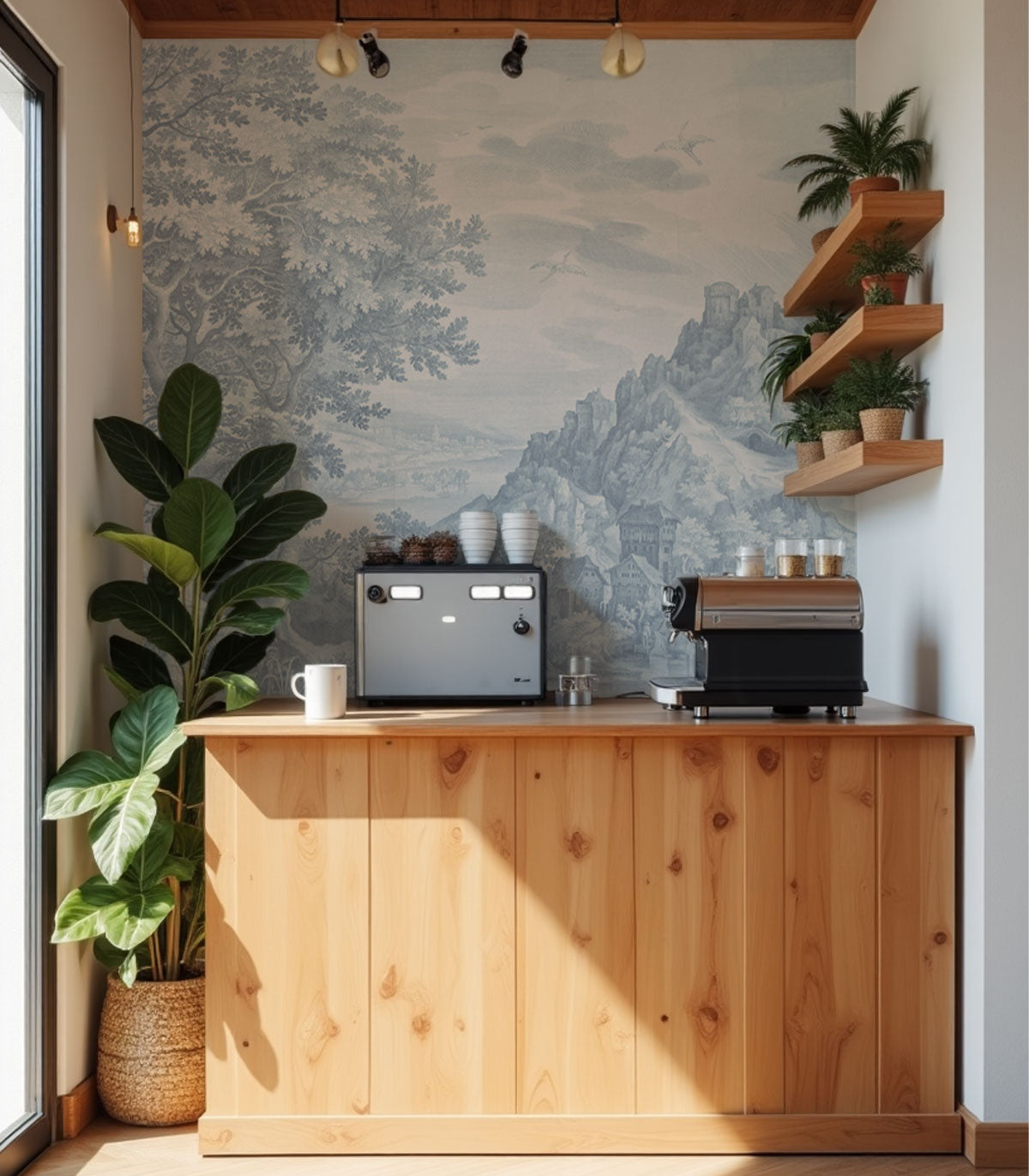 Tapeta Ethereal Forest Blue