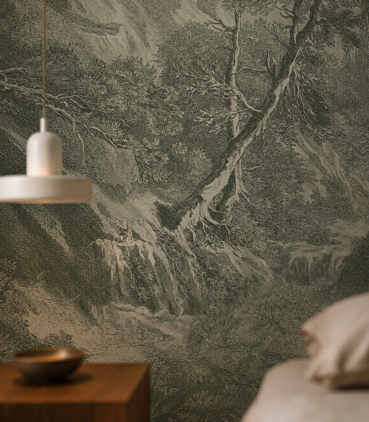 Tapeta Ethereal Valley Green