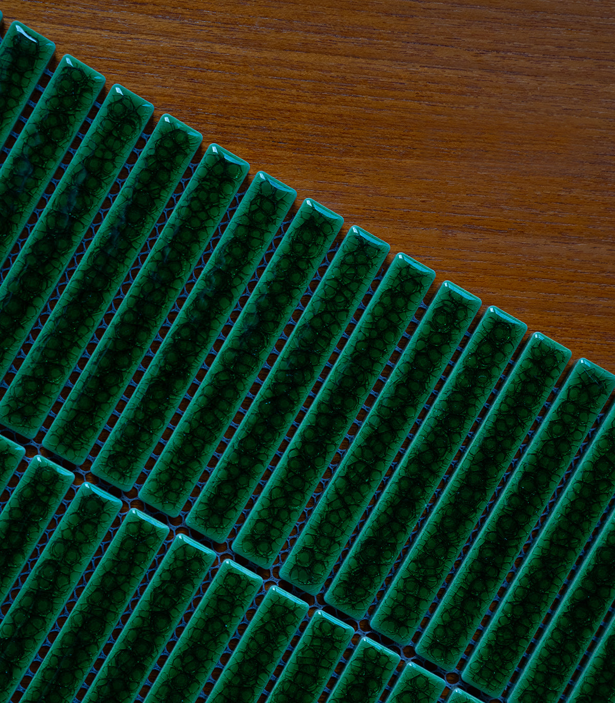 Mozaika mini piano green crackle