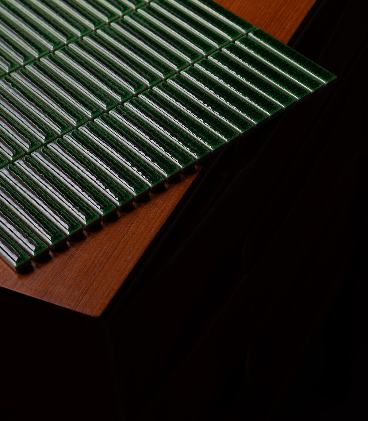 Mozaika mini piano green crackle