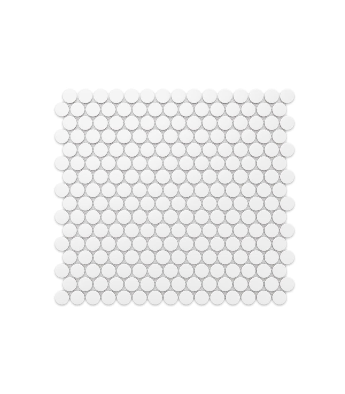 Mozaika penny dots white matte