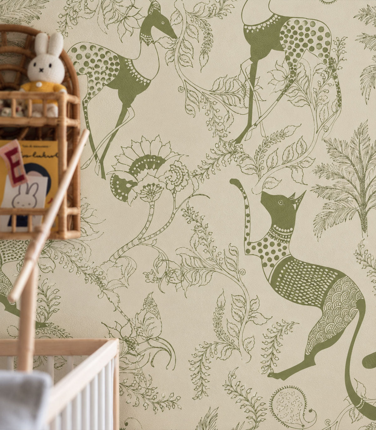 Carta da parati Mythical Animals Green