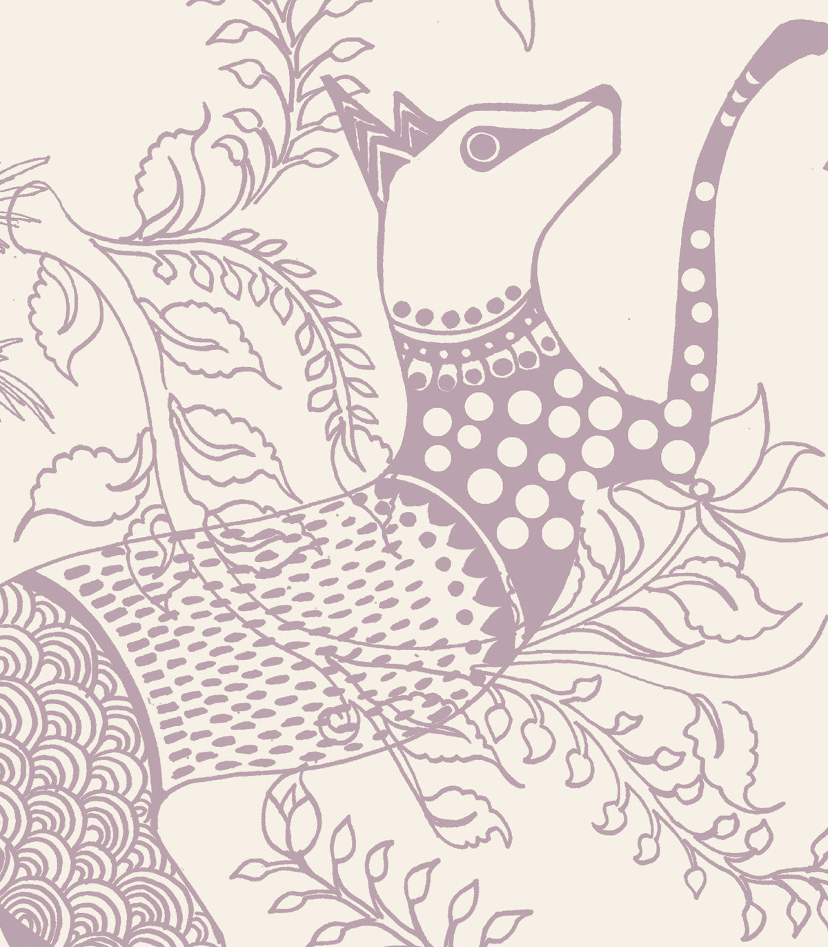 Tapeta Mythical Animals Pink - Wallcolors®