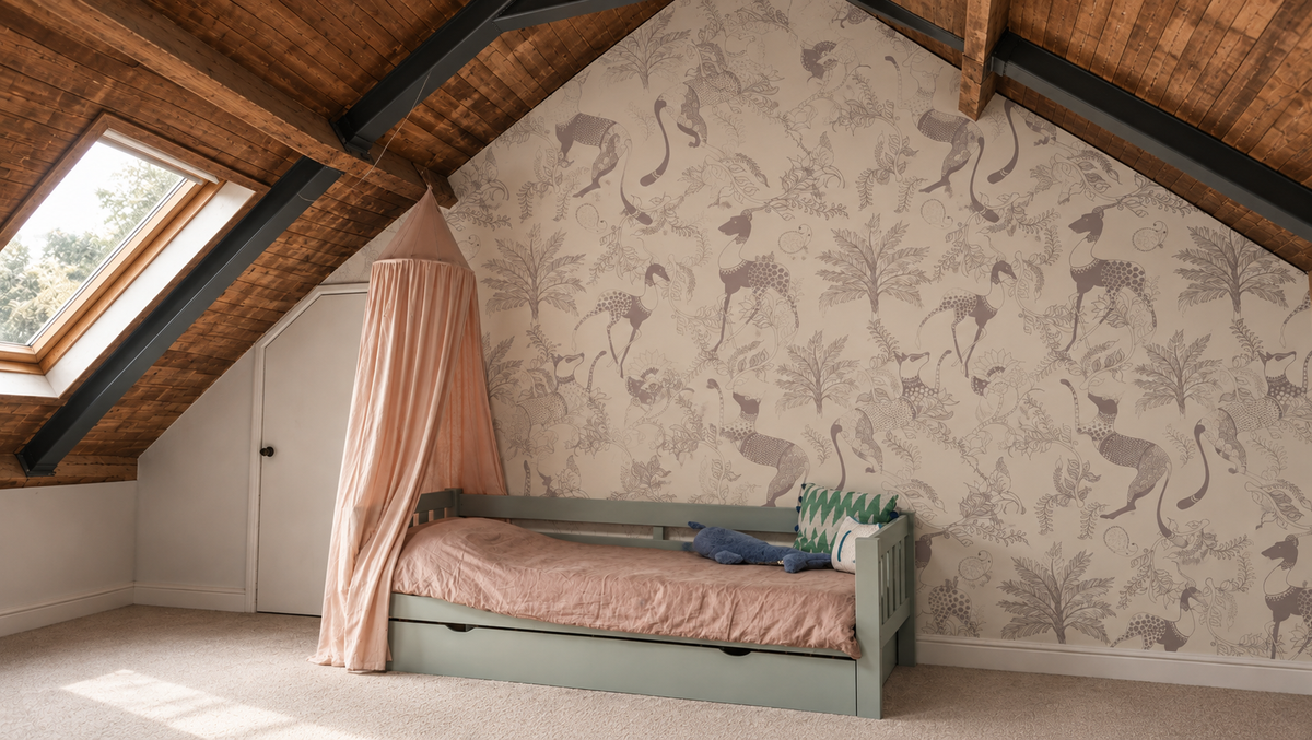Carta da parati Mythical Animals Pink