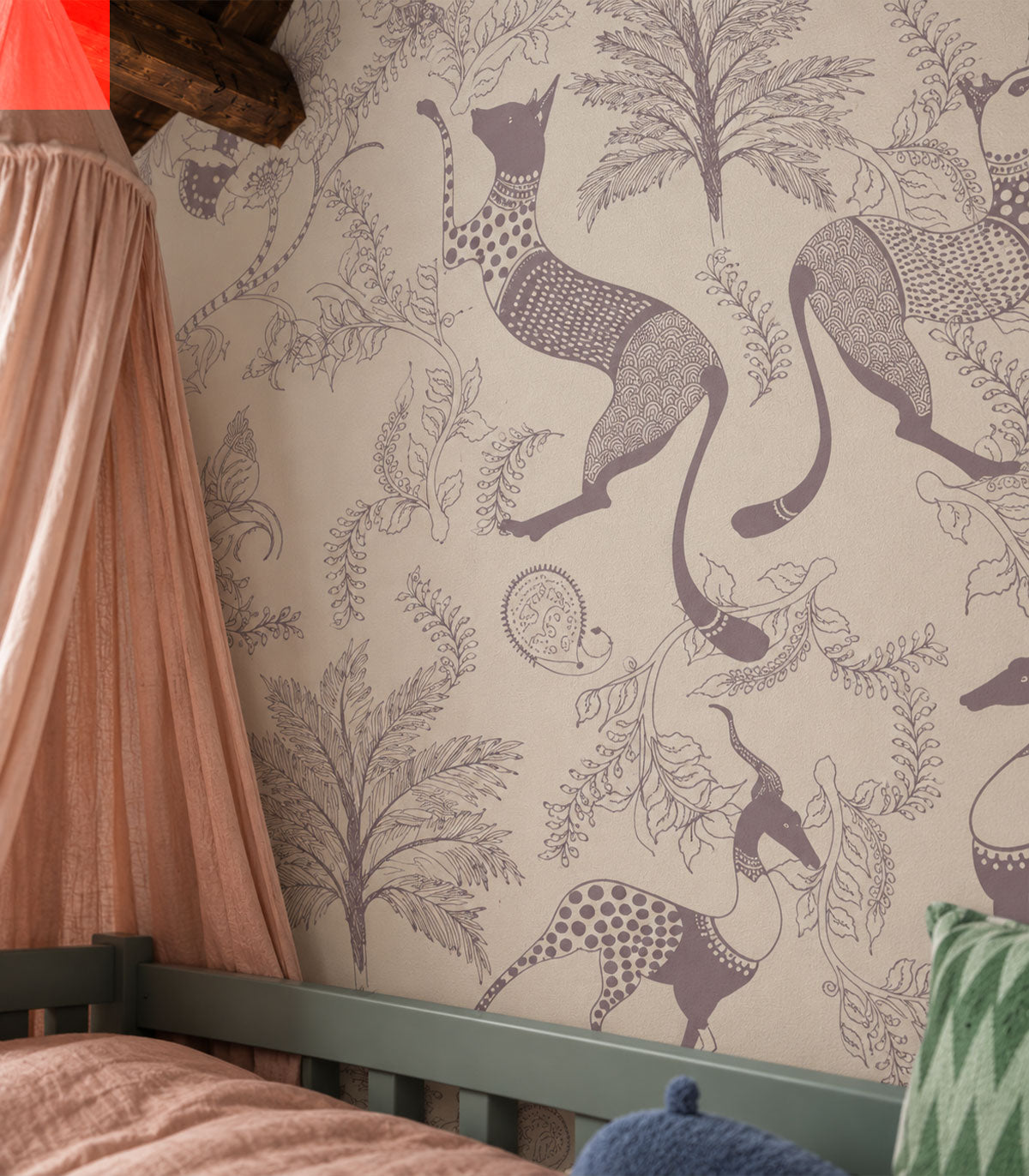 Carta da parati Mythical Animals Pink