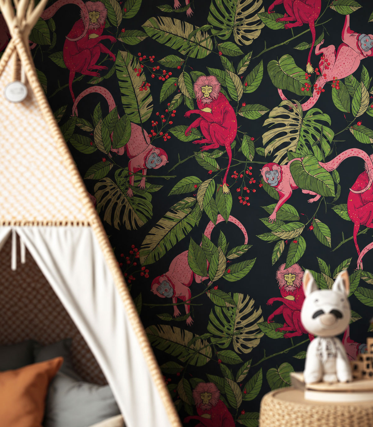 Carta da parati Pink Monkey