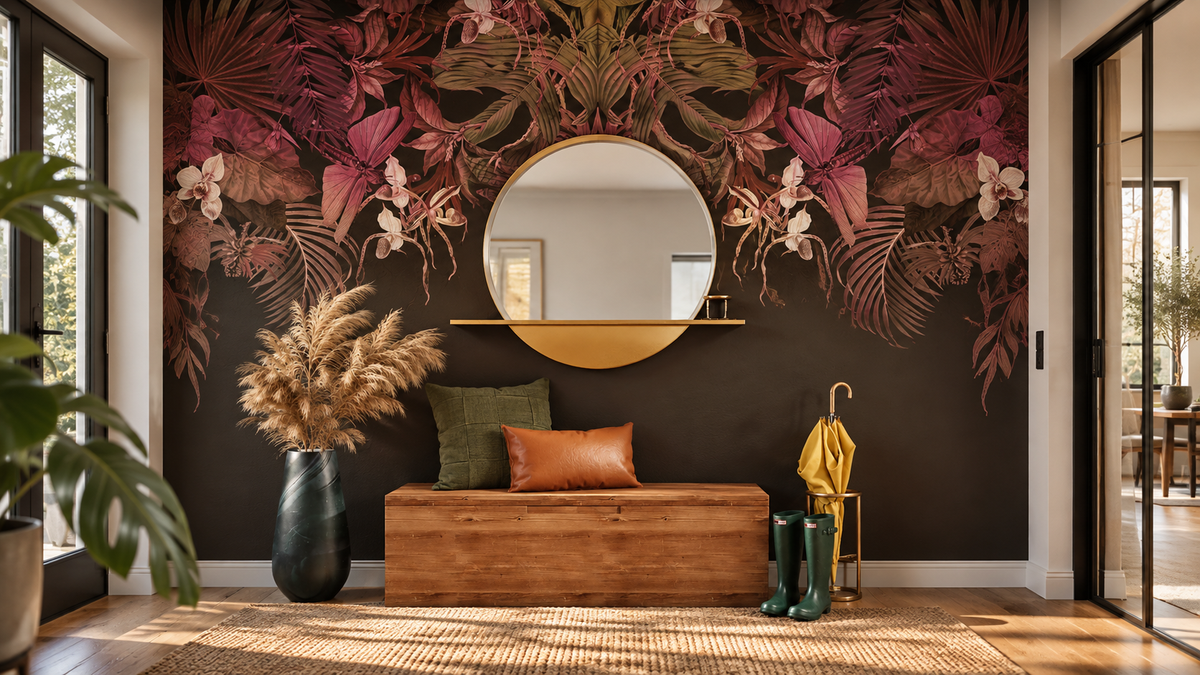 Carta da parati Tropical Composition Pink