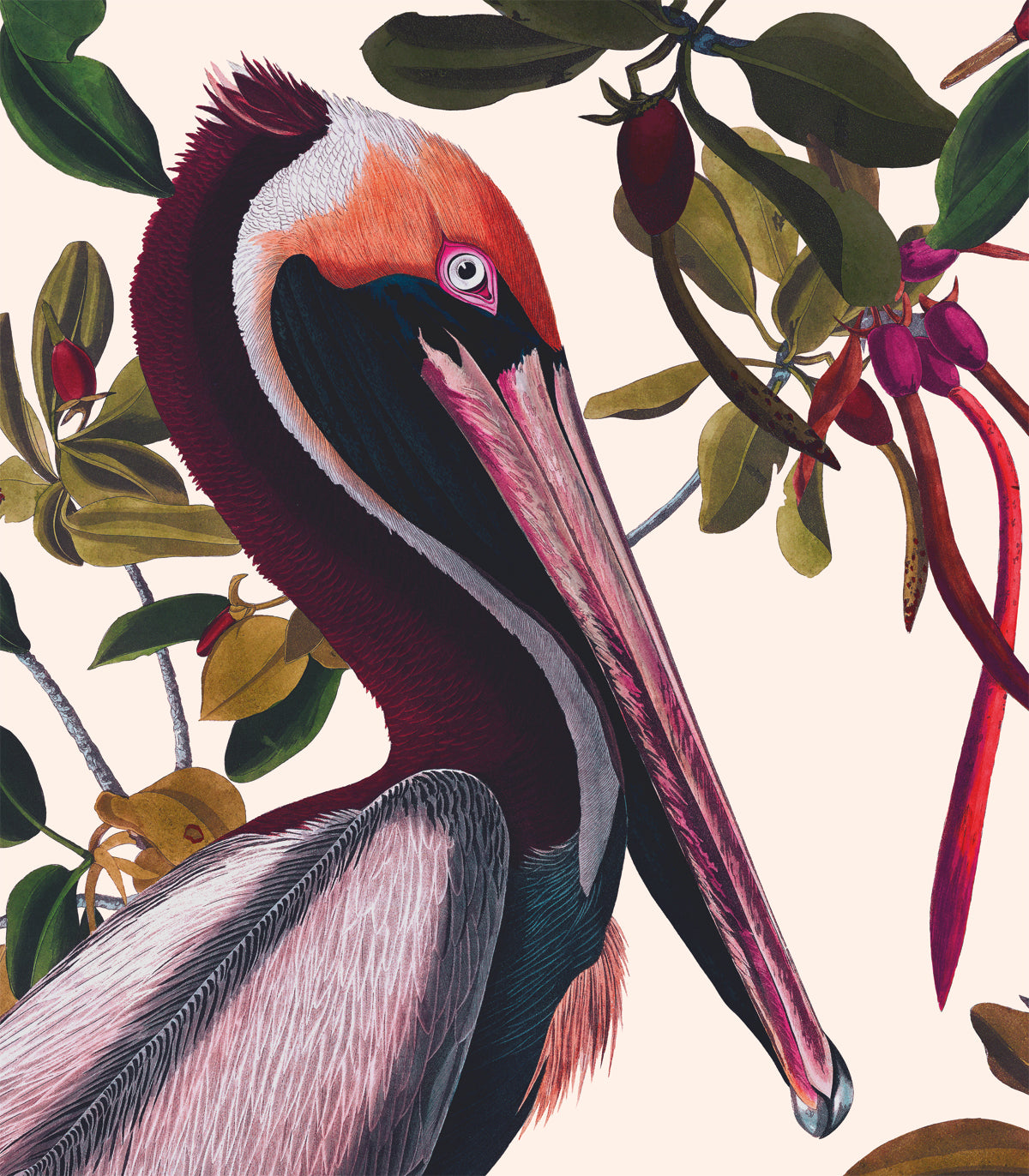 Tapeta Vintage Pelicans - Wallcolors®