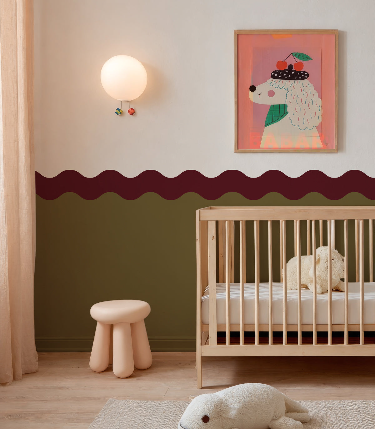 Wainscoting Double Wave Dark