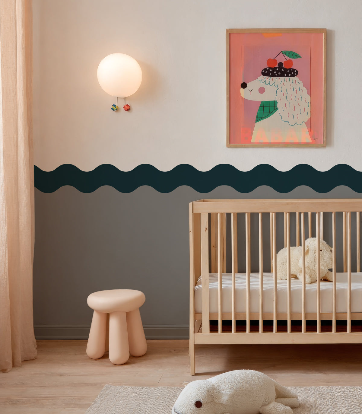 Wainscoting Double Wave Dark