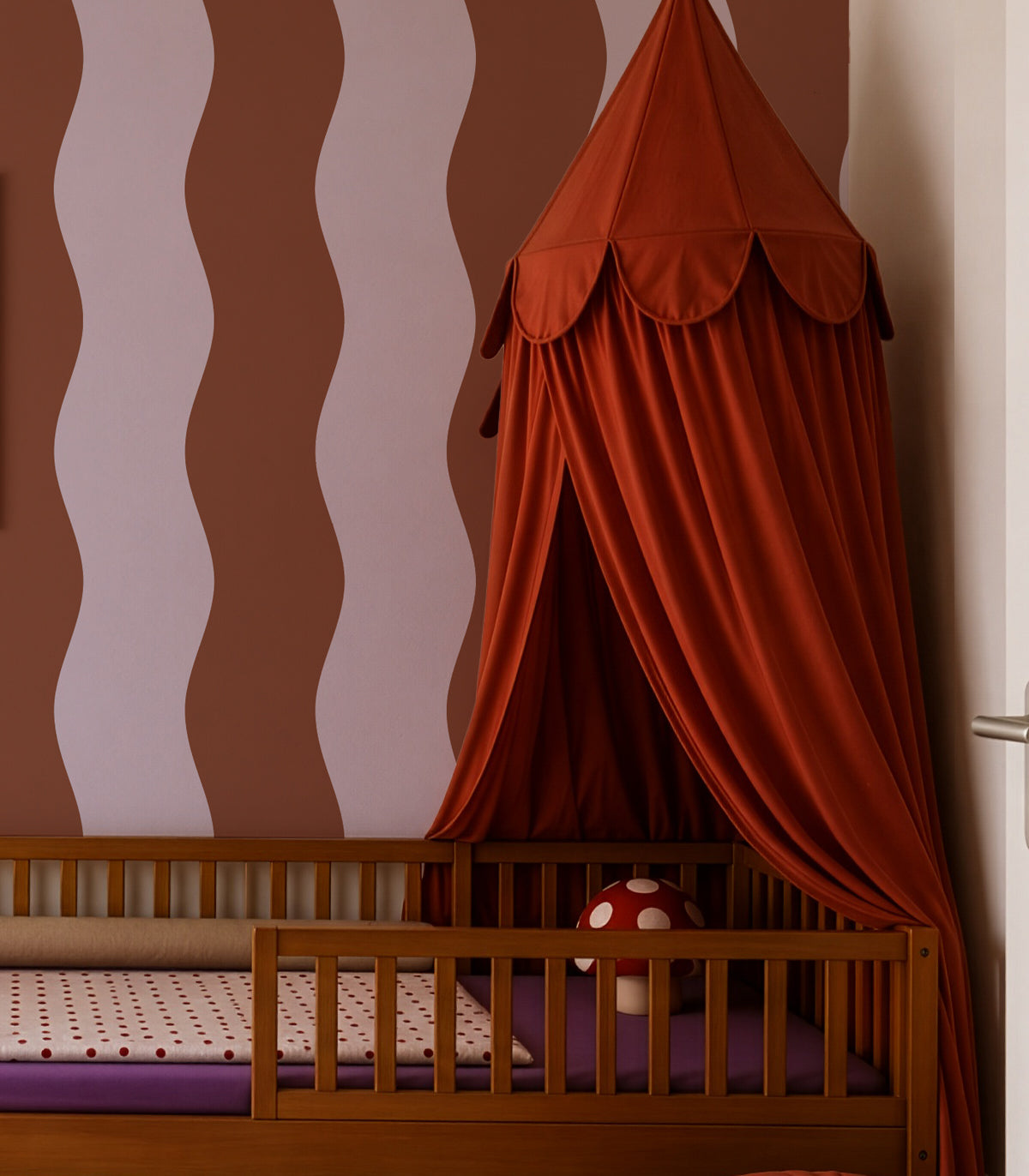 Carta da parati Wave Stripe Cinnamon Lavender