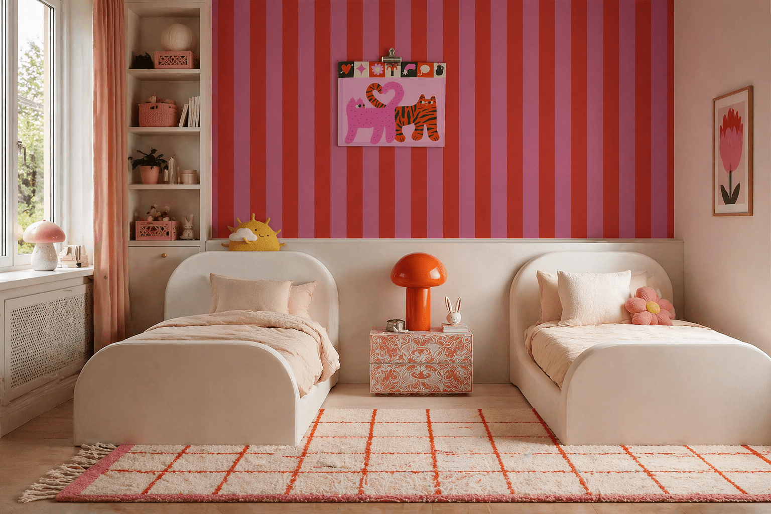 Tapeta Wilde Stripe Play Cherry Pink - Wallcolors®