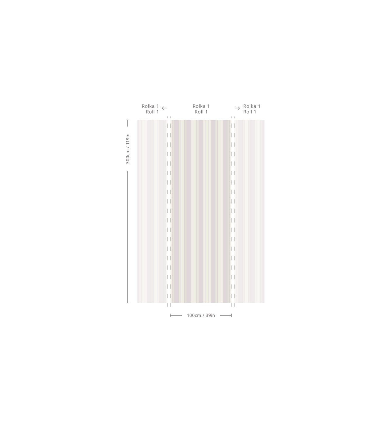 Tapeta Woven Stripe Powder Blush - Wallcolors®