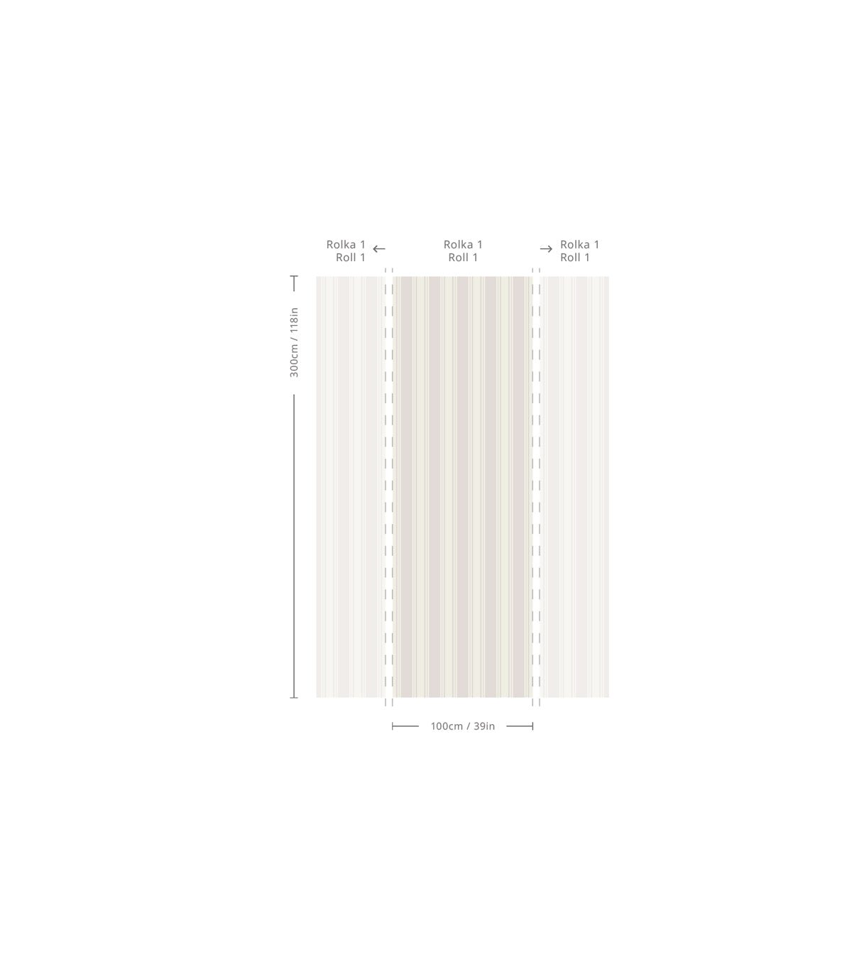 Tapeta Woven Stripe Warm Taupe - Wallcolors®
