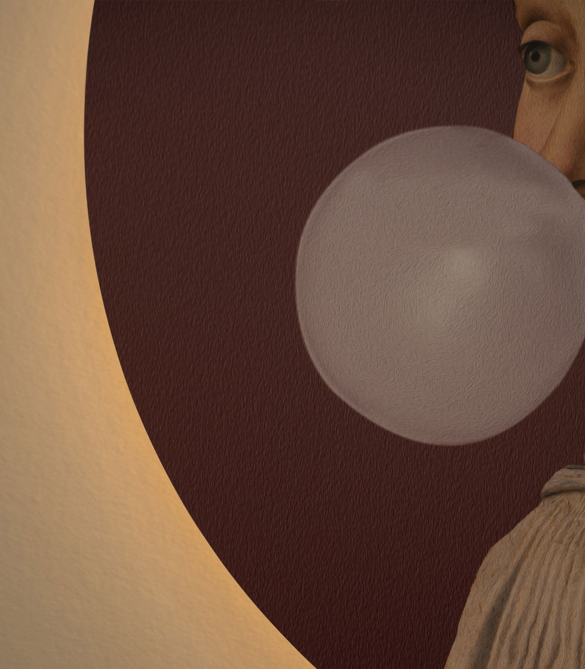 Dots Lighting Woman with Bubble Gum Eggplant - Wallcolors®