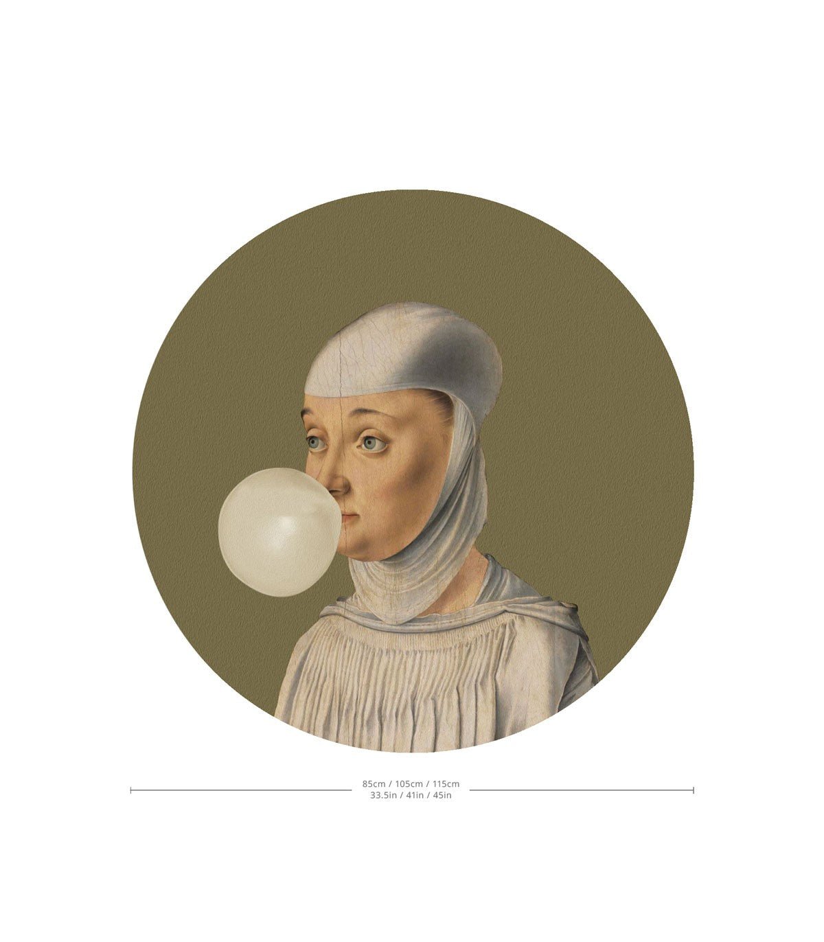 Dots Woman with Bubble Gum Olive - Wallcolors®