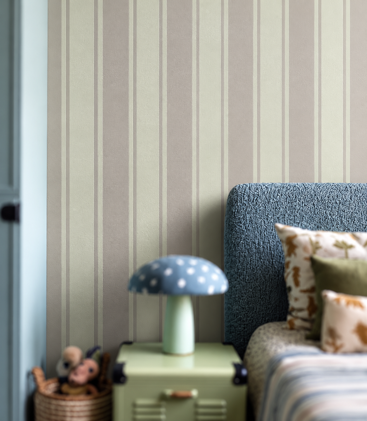 Carta da parati Gentle Stripe Lilac Mist
