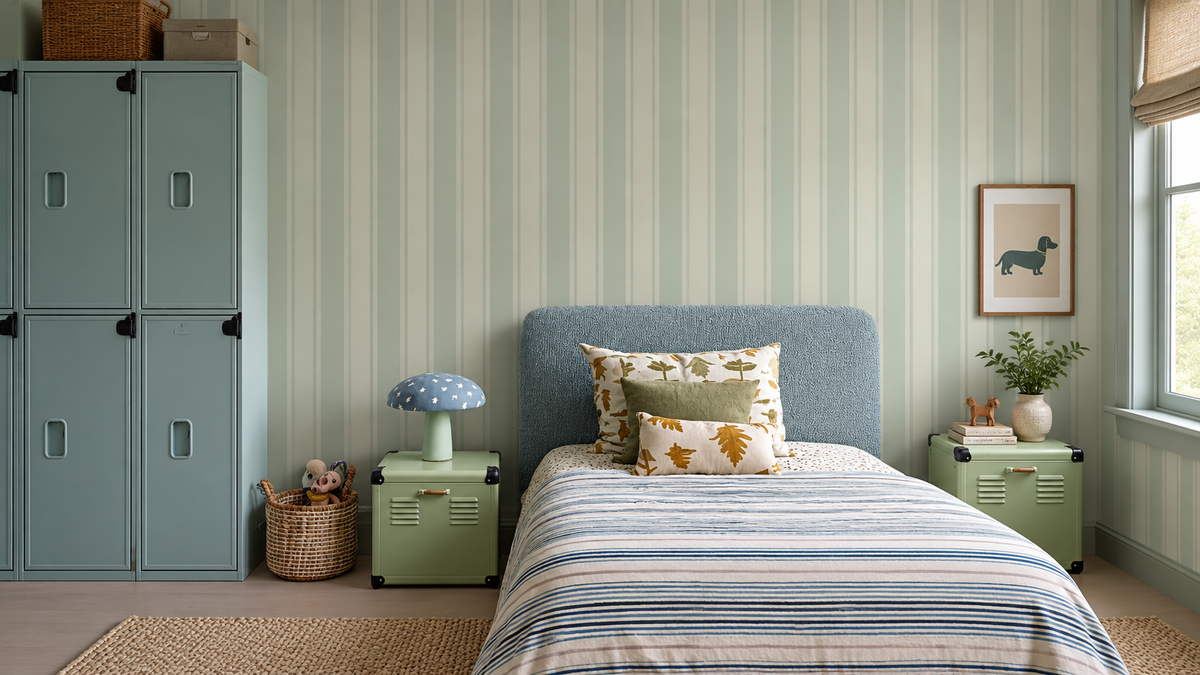 Carta da parati Gentle Stripe Soft Sage