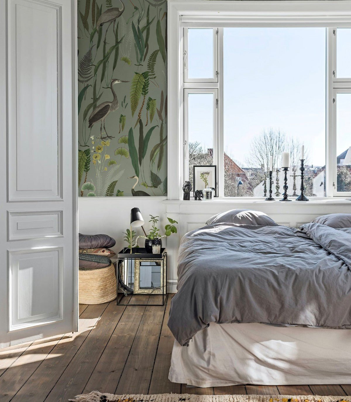 Tapeta Calm Heron Mint - Wallcolors®