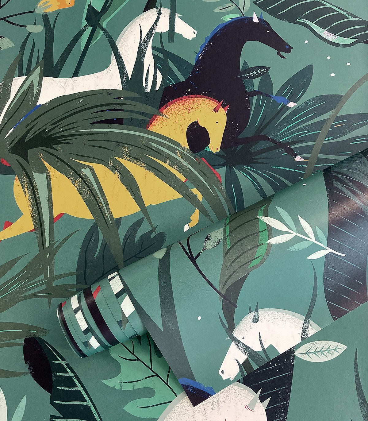 Tapeta Dream Horses Turquoise