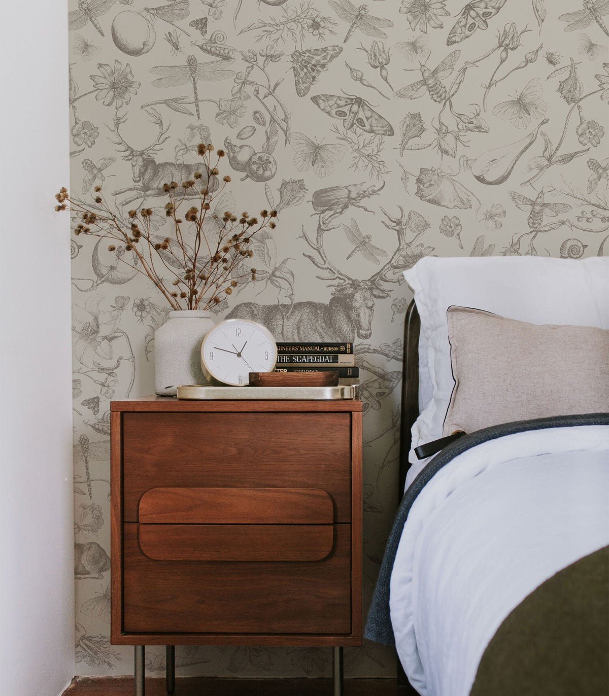 Tapeta Vintage botanic light brown - Wallcolors®