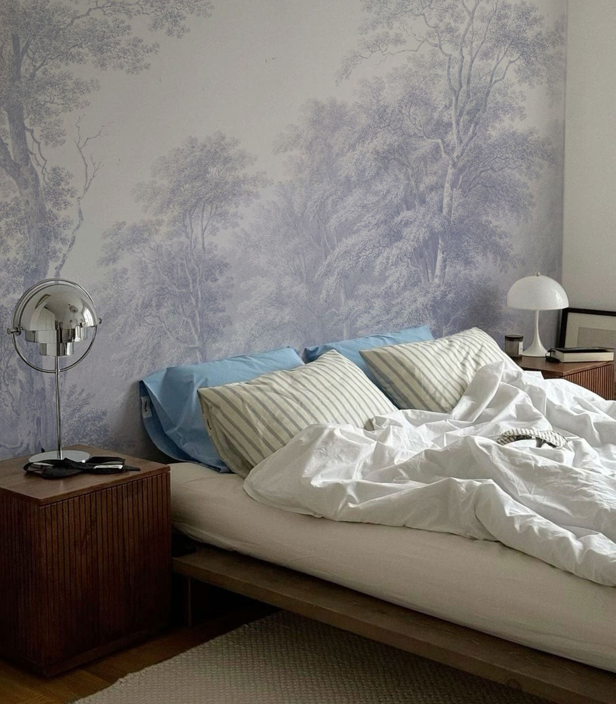 Tapeta Watercolor Grove Blue