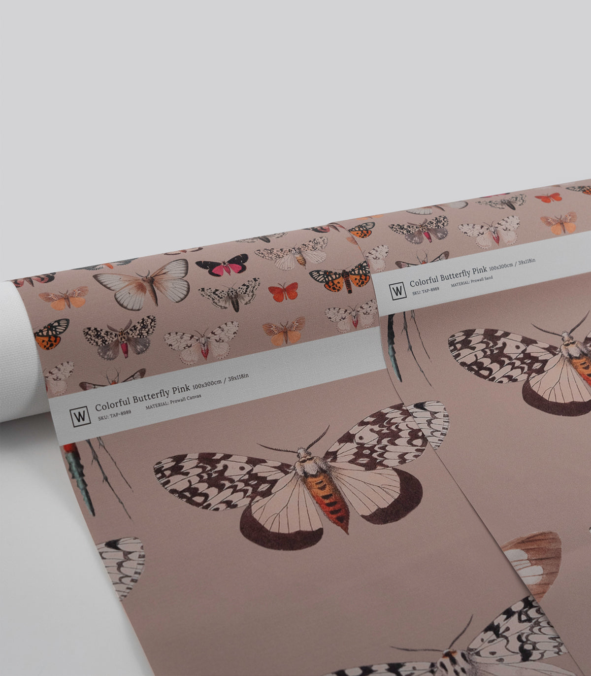 Carta da parati Colorful Butterfly Pink