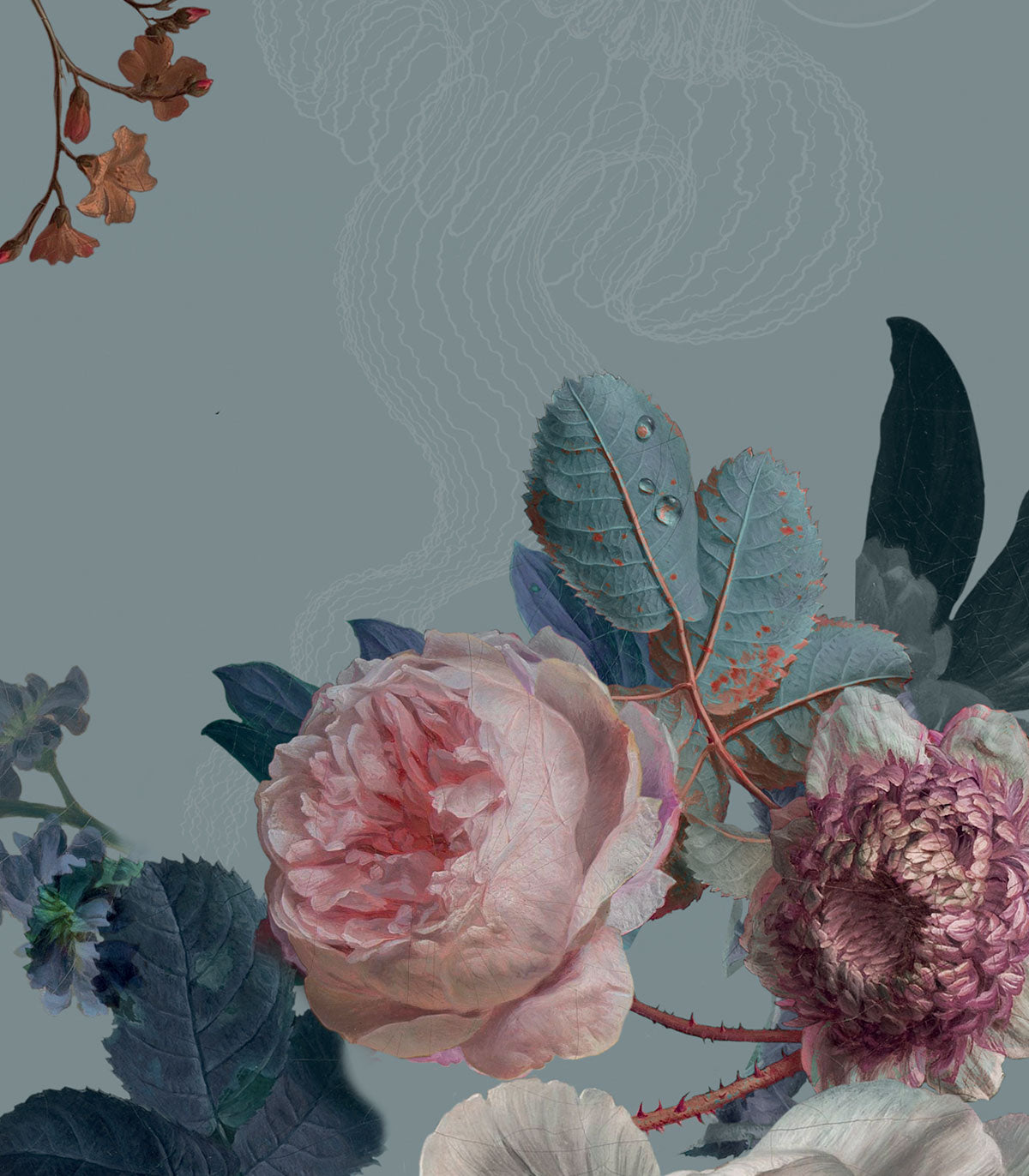 Tapeta Blush Garden Blue