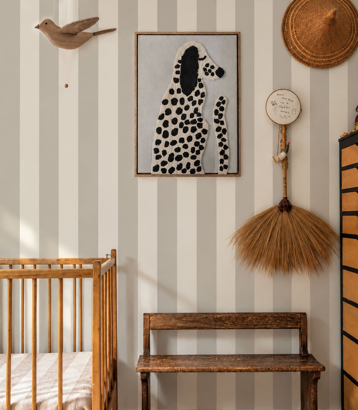 Carta da parati Bold Stripe Ash