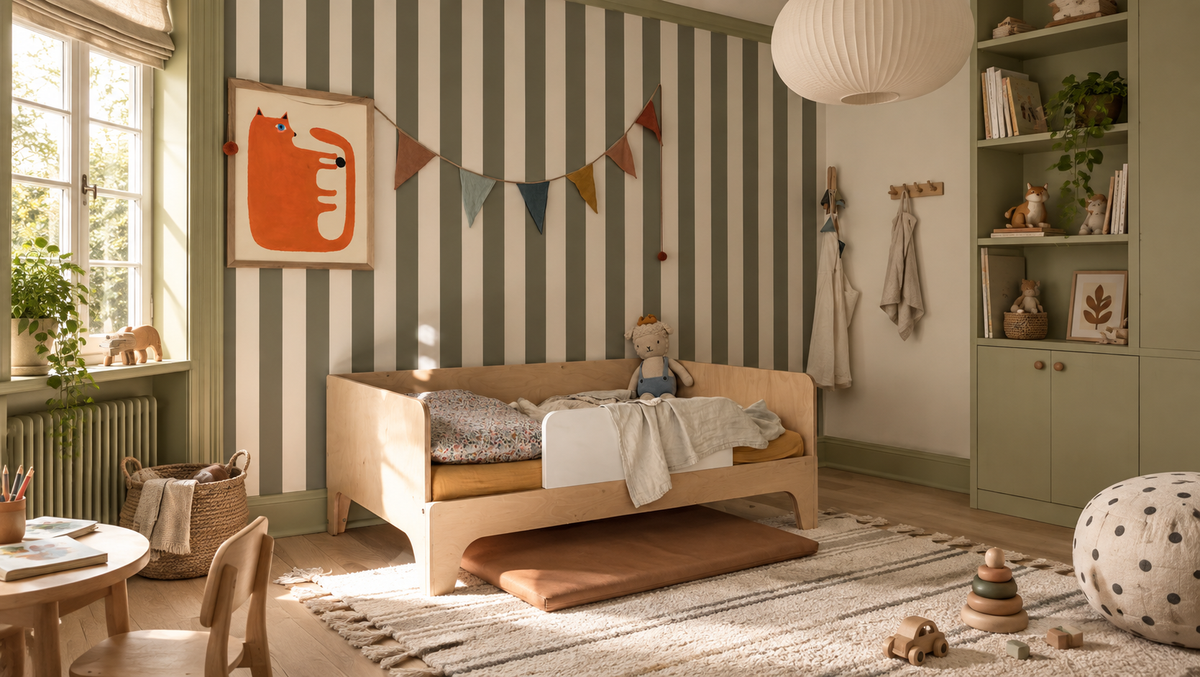 Carta da parati Bold Stripe Moss