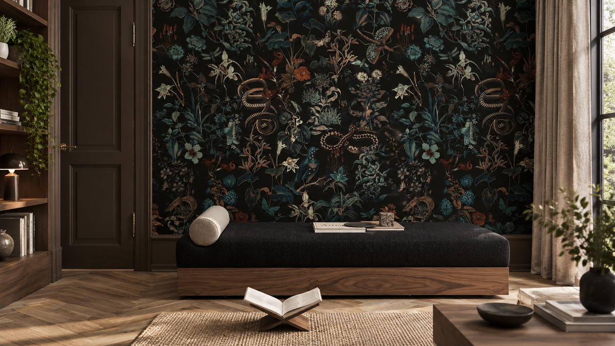 Carta da parati Botanic Black