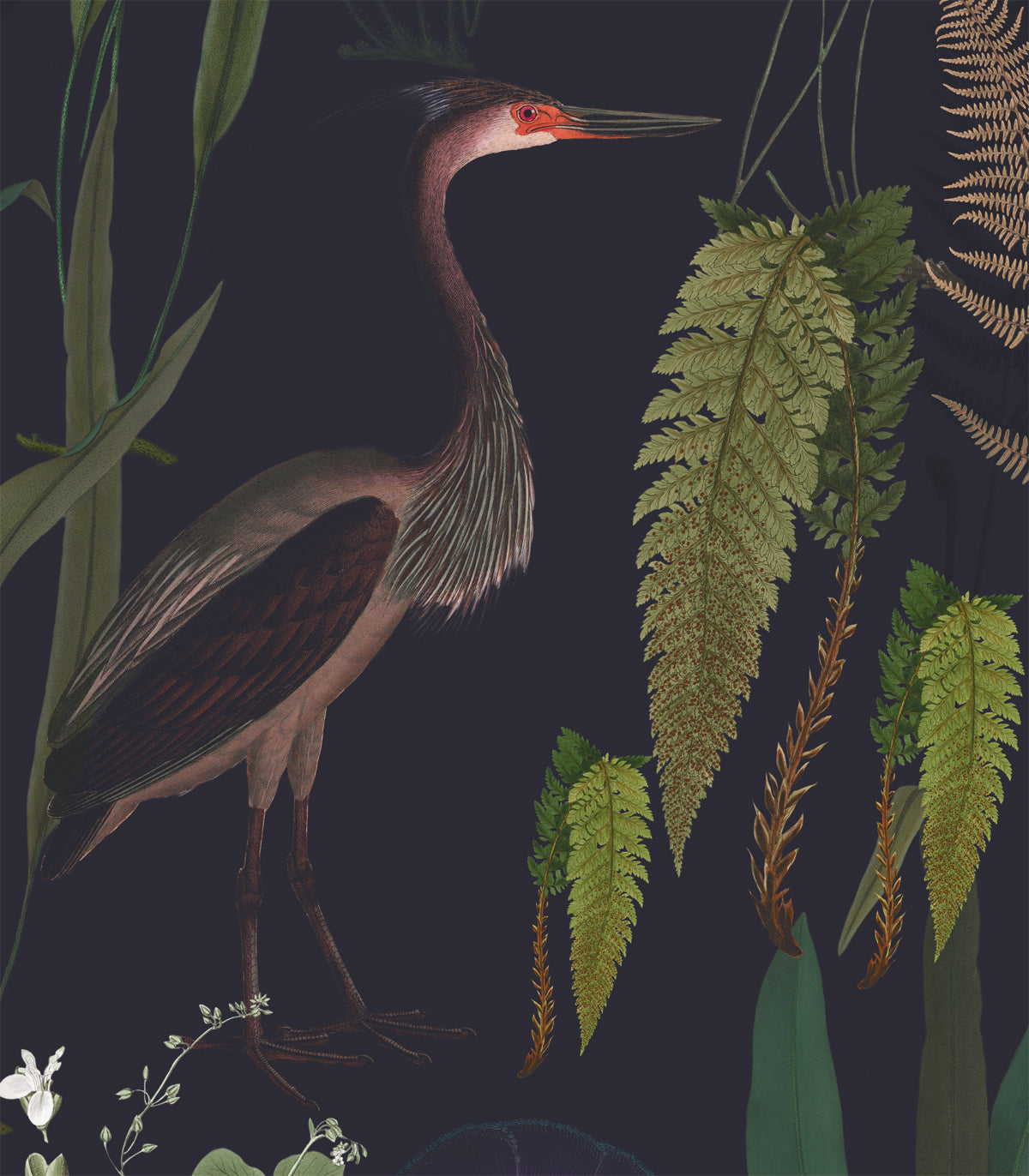 Tapeta Calm Heron Navy