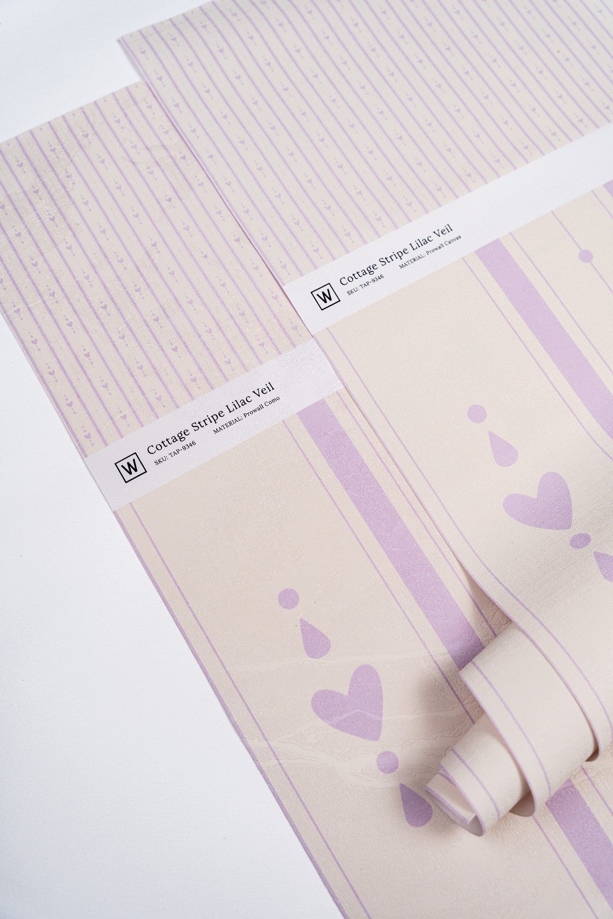 Carta da parati Cottage Stripe Lilac Veil