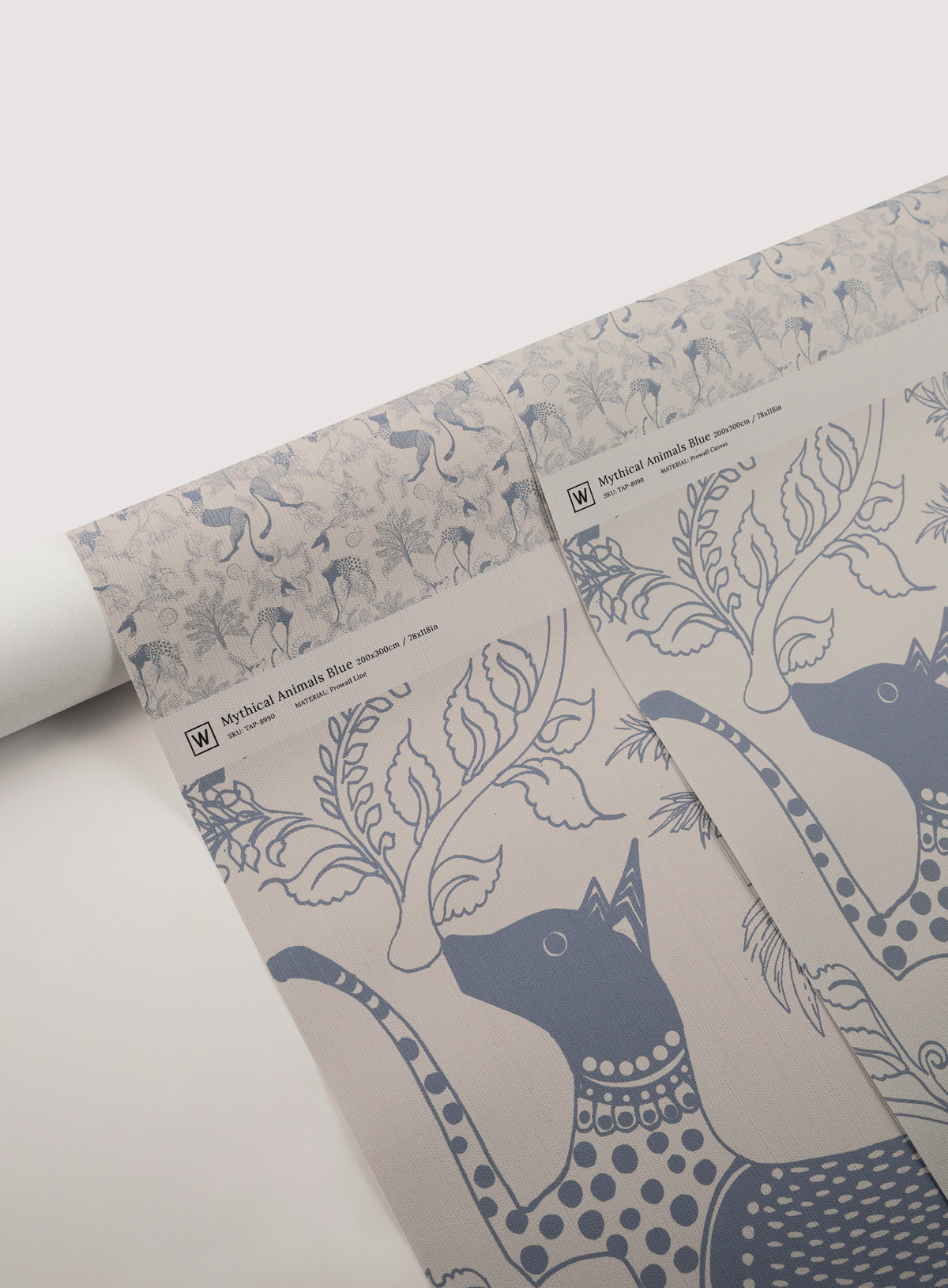 Carta da parati Mythical Animals Blue