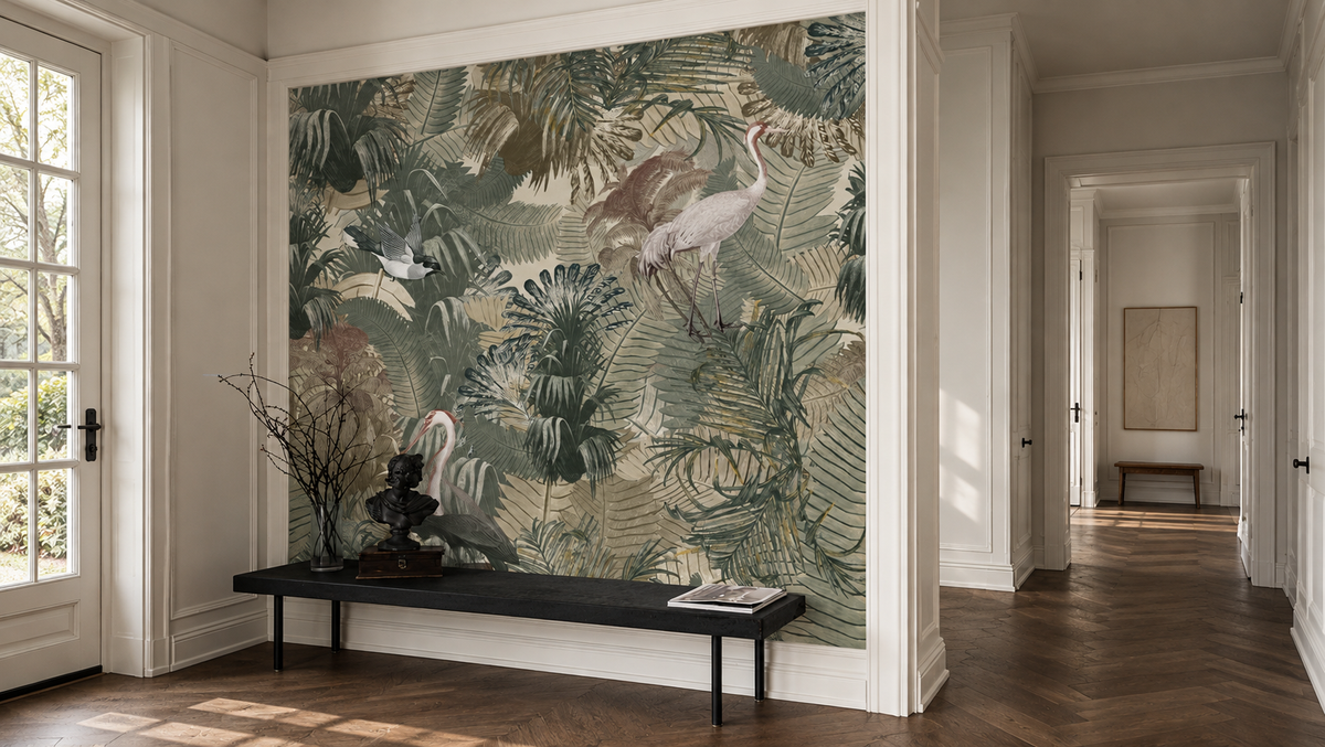 Carta da parati Desert Tropics Light Green