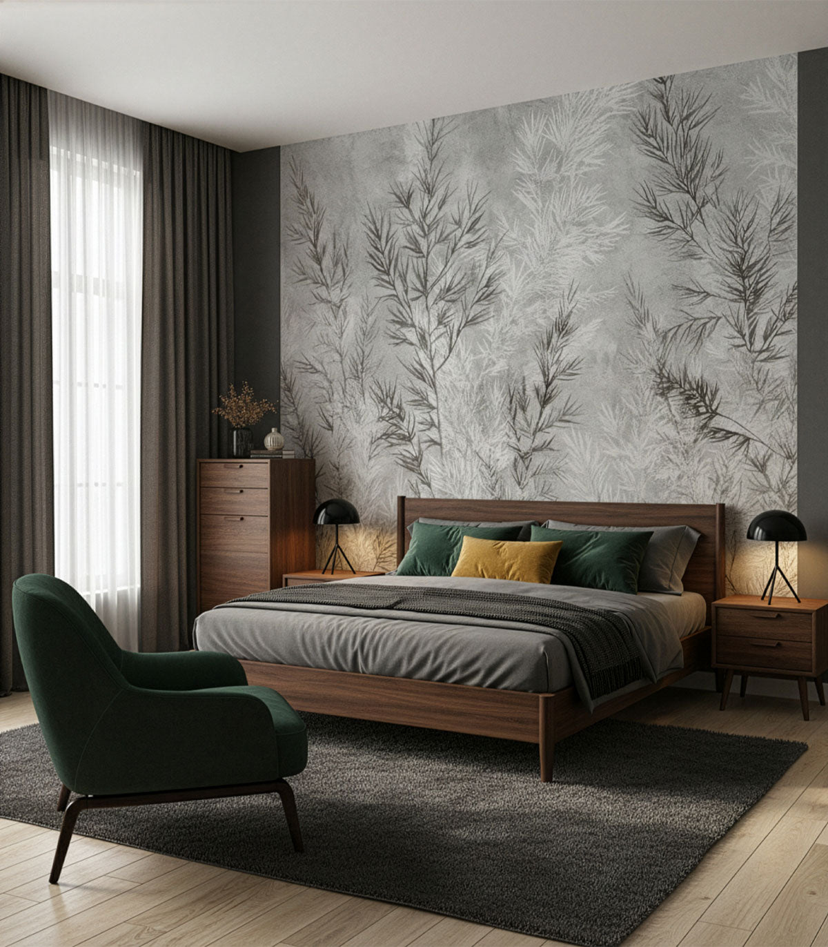 Tapeta Dry grass grey