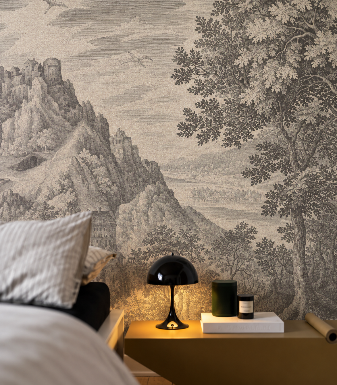 Carta da parati Ethereal Forest Beige
