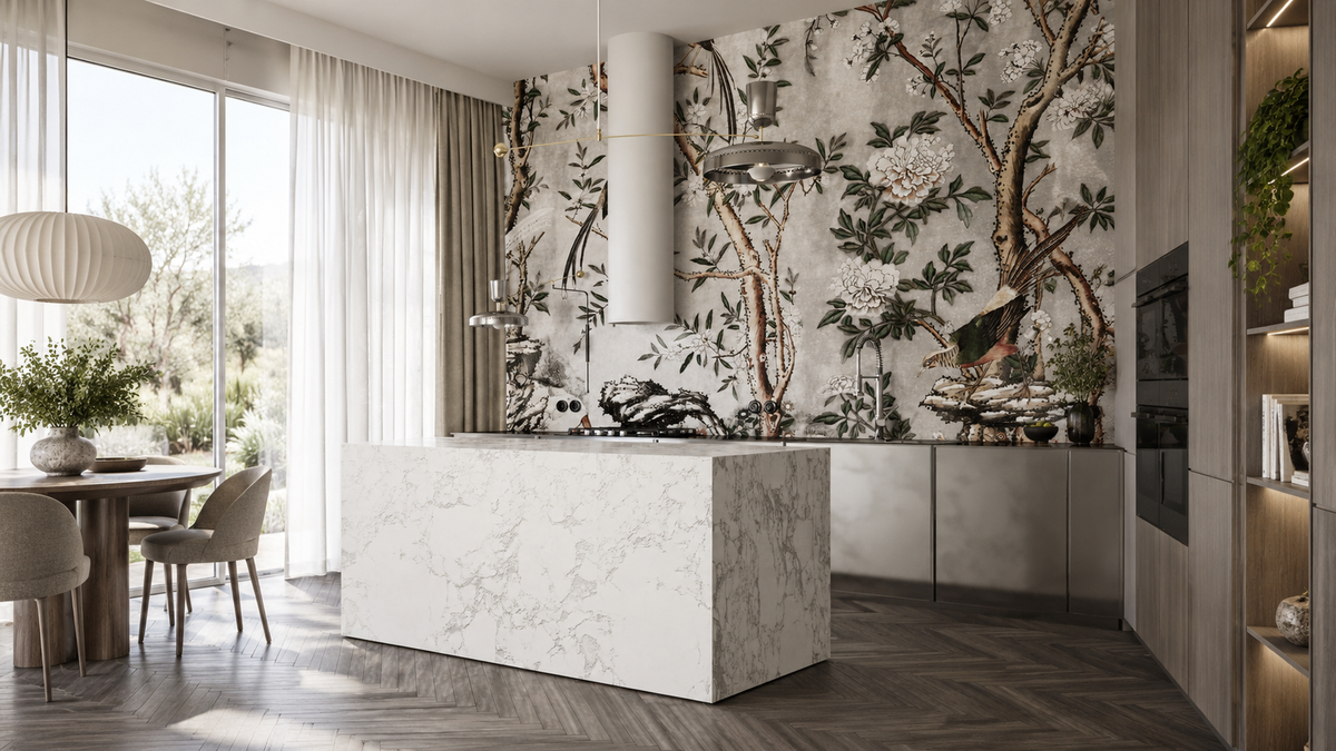 Carta da parati Gray Chinoiserie