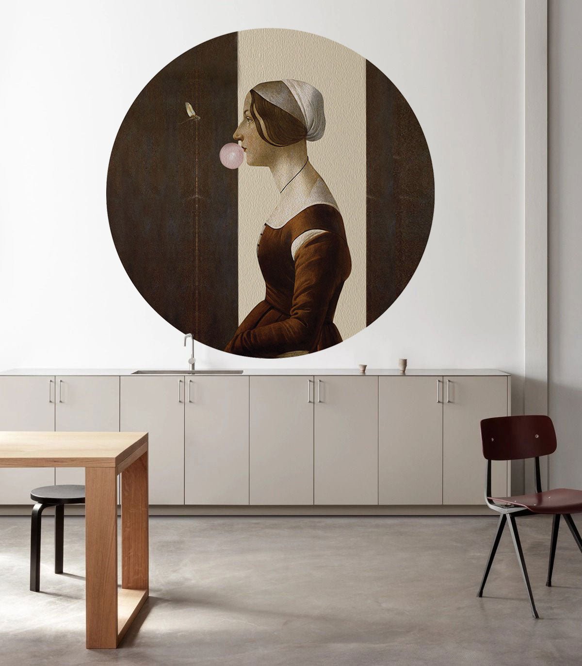 Dots Handmaid with Bubble Gum - Wallcolors®