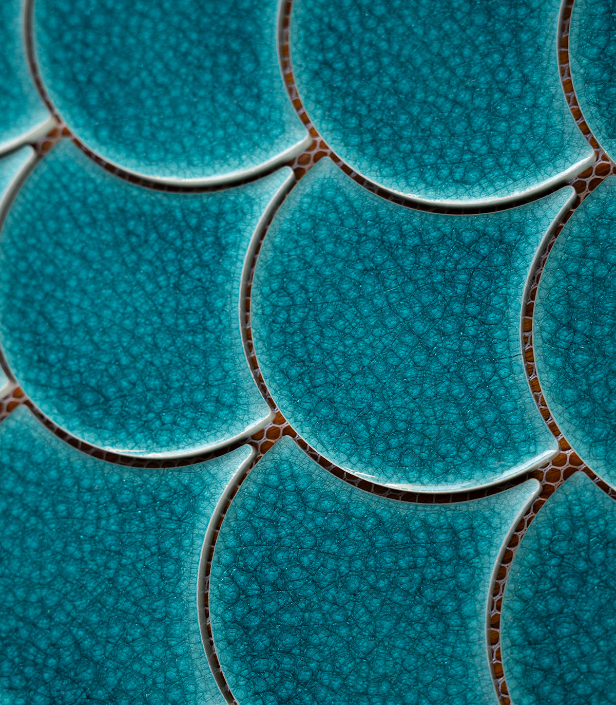 Mozaika fish scale deep blue