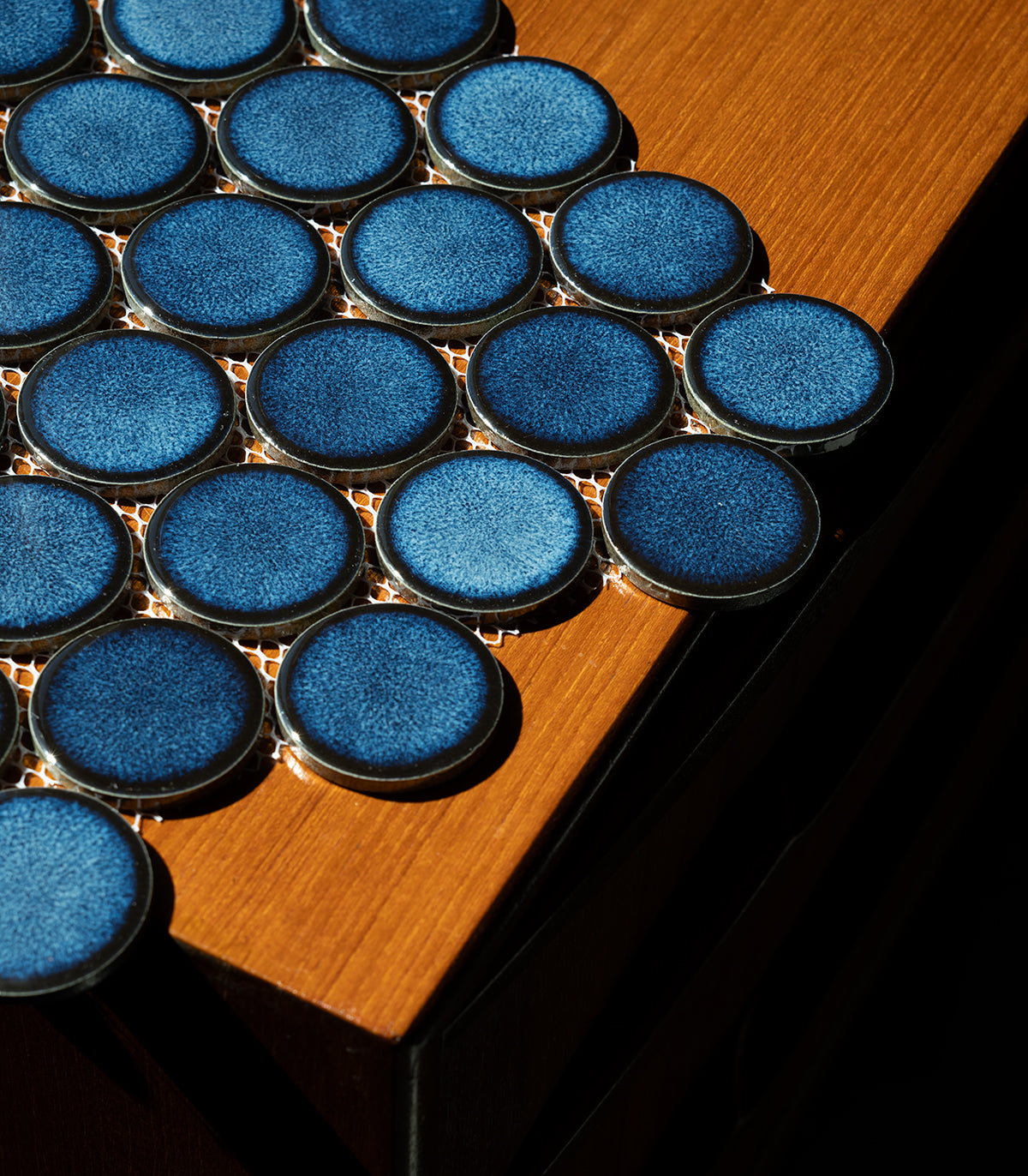 Mozaika circle dots royal blue