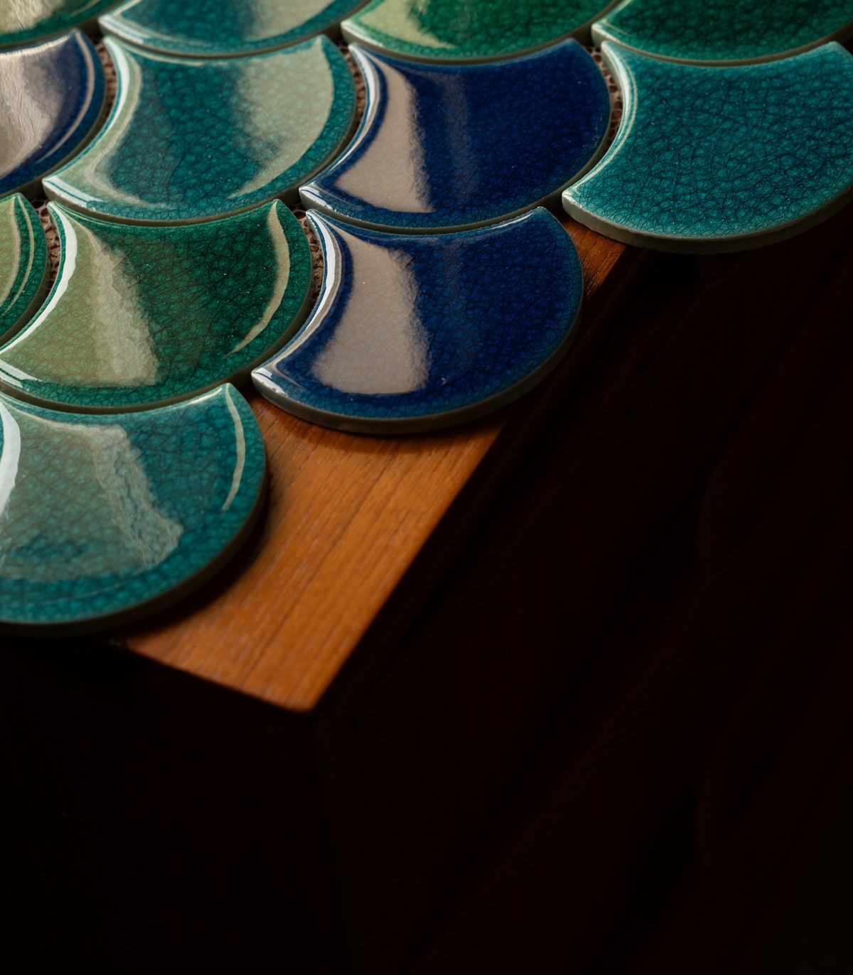 Mozaika fish scale blue ocean mix